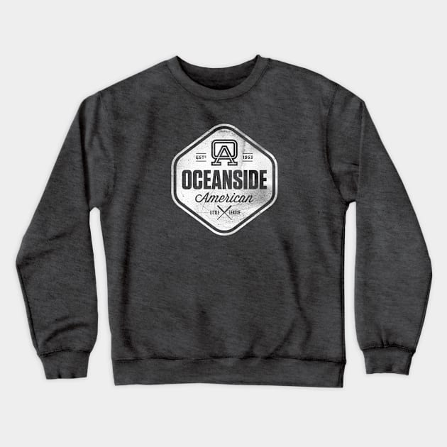 OALL Hex Design (Distressed White) Crewneck Sweatshirt by Oceanside American Little League